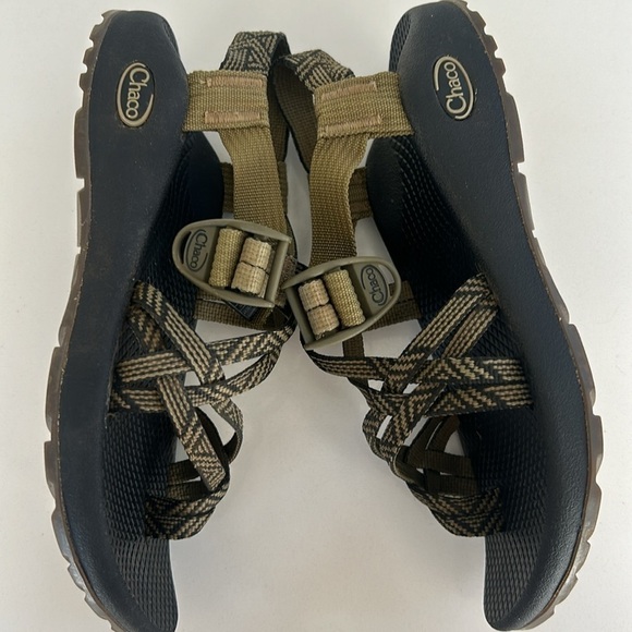 Chaco STRAP CLASSIC SANDAL Size 6 in Black and Green Dual Strap - Picture 8 of 13